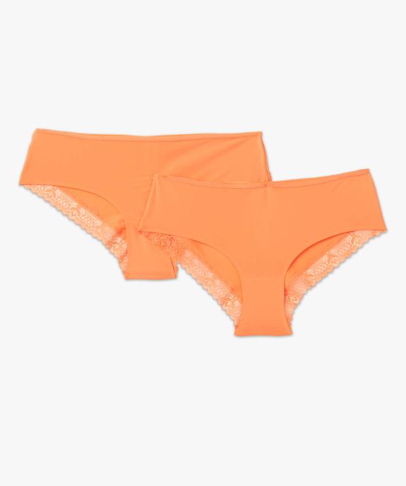 Shorty femme en microfibre et dentelle (lot de 2) vue4 - GEMO(HOMWR FEM) - GEMO