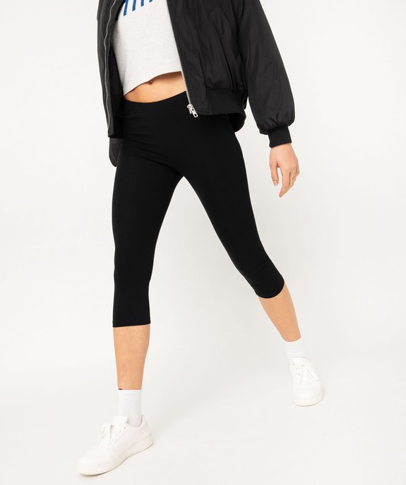Legging court en coton stretch femme vue2 - GEMO 4G FEMME - GEMO