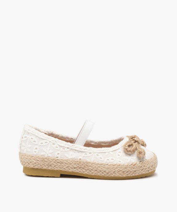 Ballerines fille unies en dentelle avec bride élastiquée vue1 - GEMO (ENFANT) - GEMO
