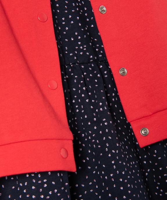 Ensemble bébé fille 2 pièces : robe + gilet vue2 - GEMO(BEBE DEBT) - GEMO