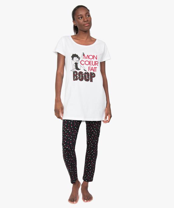 Pyjama femme avec motifs cœurs – Betty Boop vue1 - BETTY BOOP - GEMO