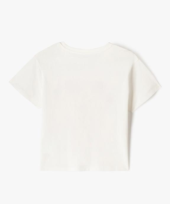 Tee-shirt à manches courtes avec motif palmier fille vue3 - GEMO (JUNIOR) - GEMO