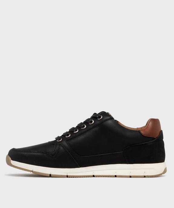 Baskets de ville à lacets et zip homme vue3 - URBAN STEPS - GEMO