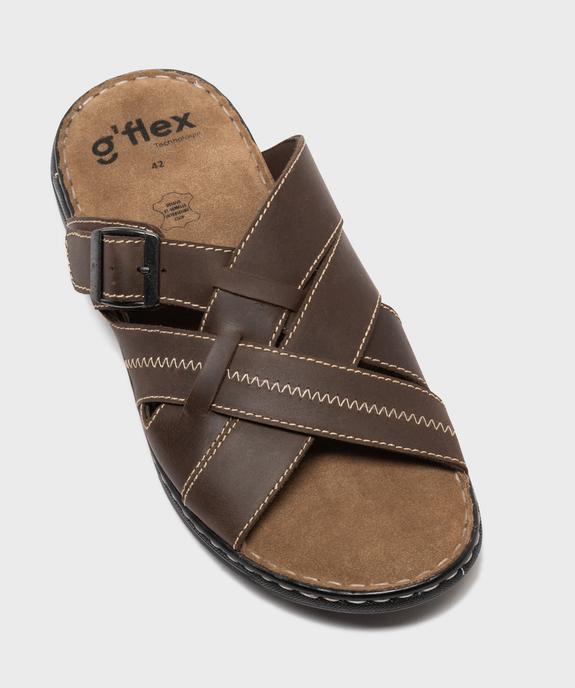 Sandales confort dessus et semelle intérieure cuir homme vue5 - G'FLEX GEMO FOR GOOD - GEMO