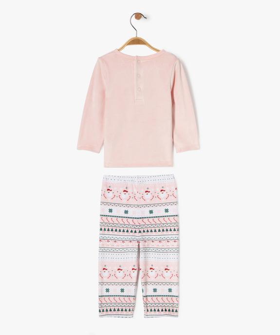 Pyjama de Noël en velours 2 pièces bébé fille vue5 - GEMO(BB COUCHE) - GEMO