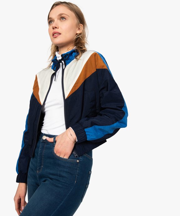Veste de sport femme zippée multicolore vue1 - FOLLOW ME - GEMO