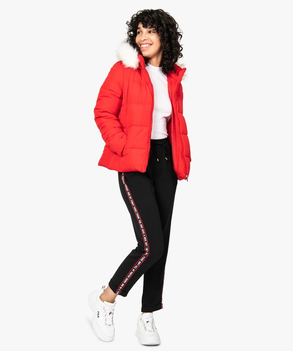 Pantalon femme avec bandes imprimées sur les côtés vue5 - FOLLOW ME - GEMO
