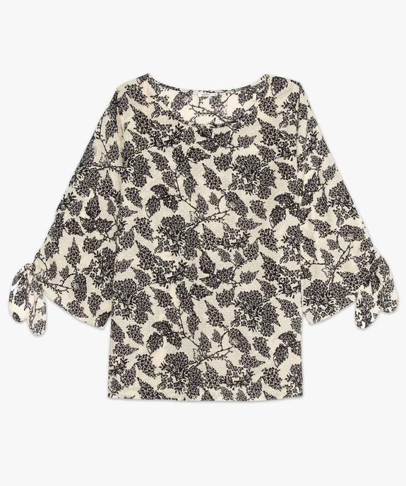 Tunique femme en modal imprimé fleurs vue4 - GEMO (G TAILLE) - GEMO