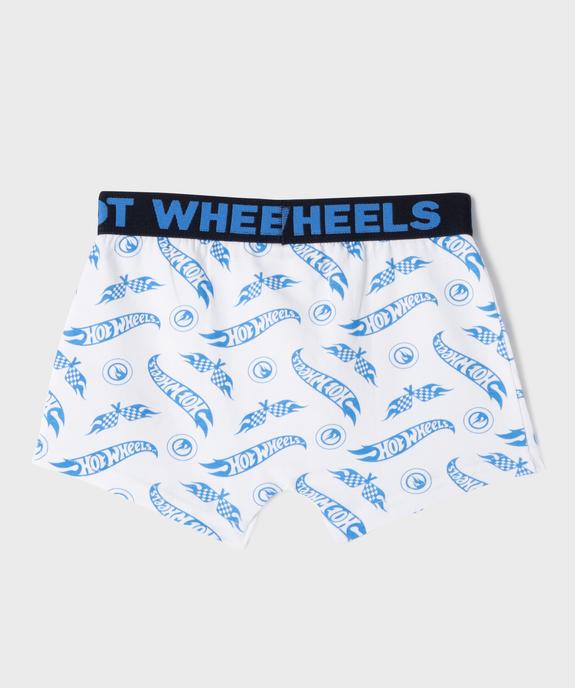 Boxers en coton stretch motif voitures de course garçon (lot de 3) - Hotwheels vue4 - HOT WHEELS - GEMO