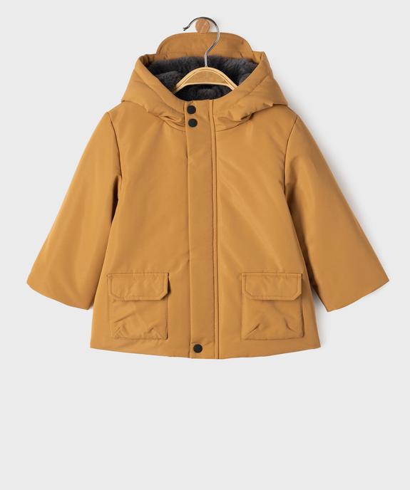 Parka à capuche doublée fourrure imitation bébé garçon vue1 - GEMO(BEBE DEBT) - GEMO