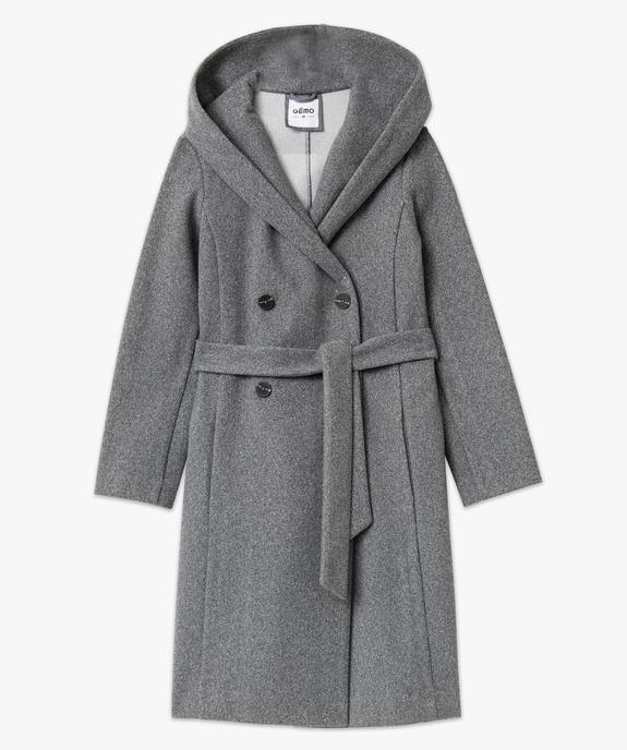 Manteau mi-long à grand col capuche femme vue4 - GEMO(FEMME PAP) - GEMO