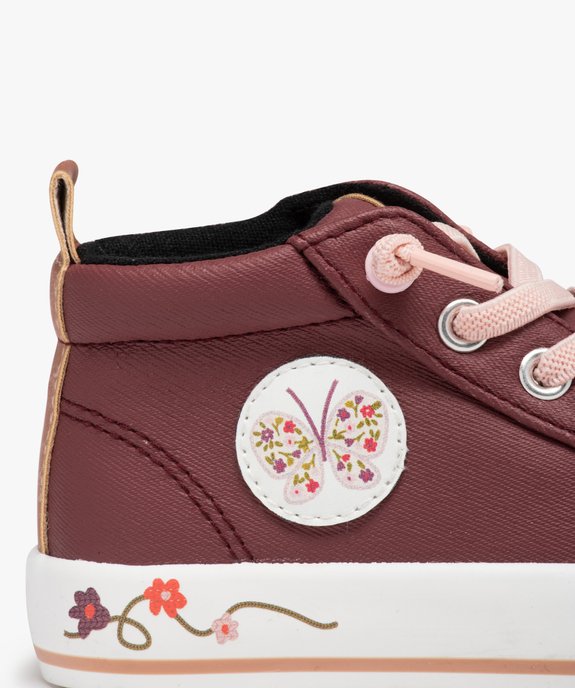 Baskets fille montantes déperlantes pailletée à lacets élastiques  vue6 - GEMO (ENFANT) - GEMO