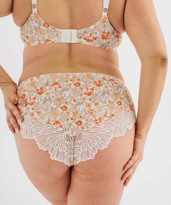 Culotte en microfibre et dentelle femme grande taille vue2 - GEMO(HOMWR FEM) - GEMO