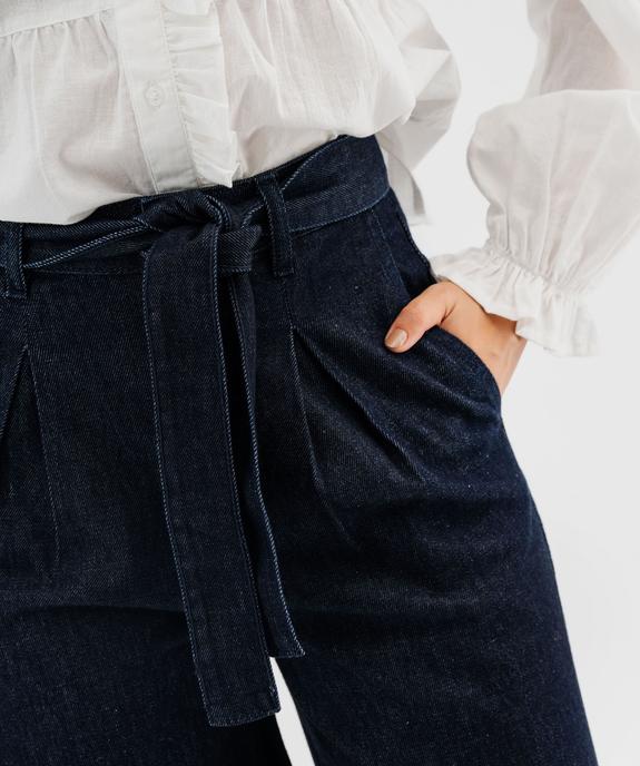 Jean wide leg taille haute femme vue2 - GEMO 4G FEMME - GEMO