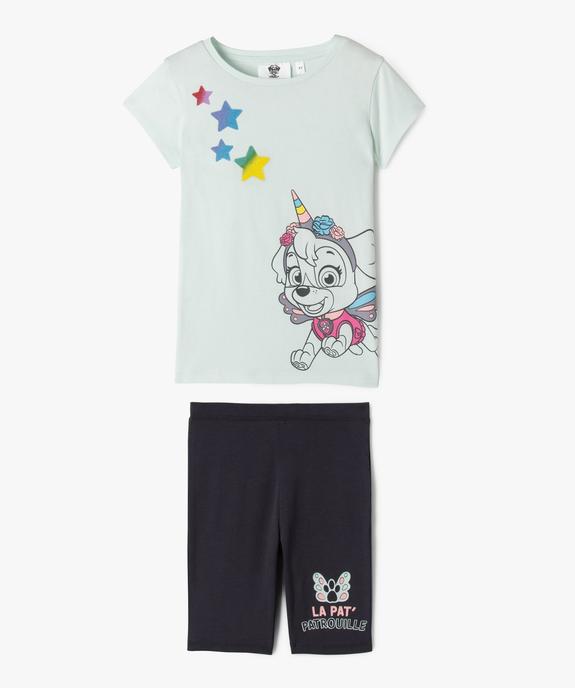 Ensemble 2 pièces tee-shirt et leggings court fille - Pat Patrouille vue1 - PAT PATROUILLE - GEMO