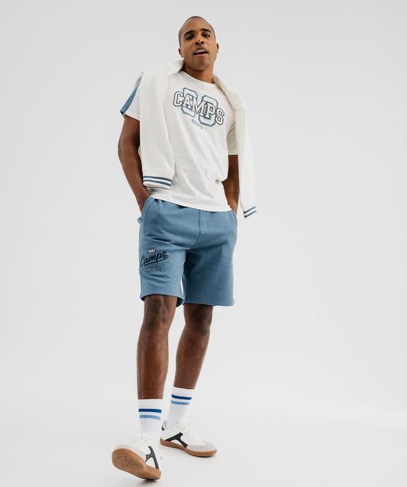 Tee-shirt manches courtes bicolore avec inscription homme - Camps United vue4 - CAMPS - GEMO