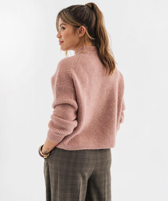 Pull oversize en grosse maille femme vue4 - GEMO 4G FEMME - GEMO