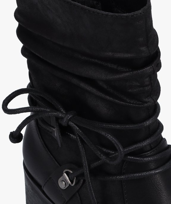 Boots femme à talon bride fantaisie et semelle crantée  vue6 - GEMO(URBAIN) - GEMO