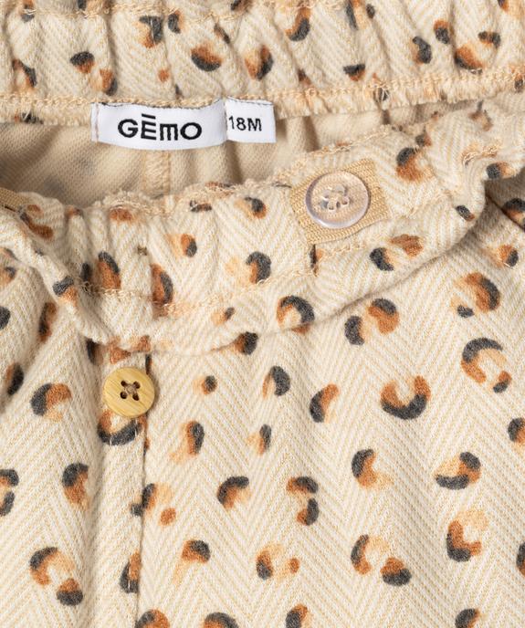 Ensemble 2 pièces short + collants bébé fille vue3 - GEMO(BEBE DEBT) - GEMO
