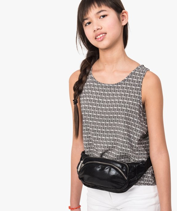 Sac banane pour femme à paillettes et double zip vue1 - GEMO (ACCESS) - GEMO