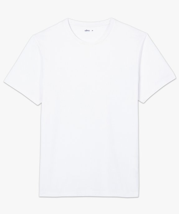 Tee-shirt homme à manches courtes uni vue4 - GEMO 4G HOMME - GEMO