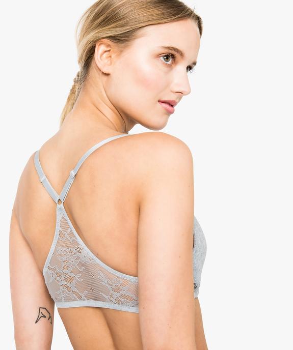 Soutien-gorge push-up sans armatures avec dos nageur en dentelle vue1 - GEMO(HOMWR FEM) - GEMO