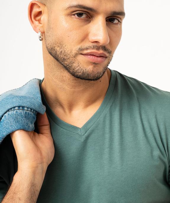 Tee-shirt à manches courtes et col V homme vue4 - GEMO 4G HOMME - GEMO
