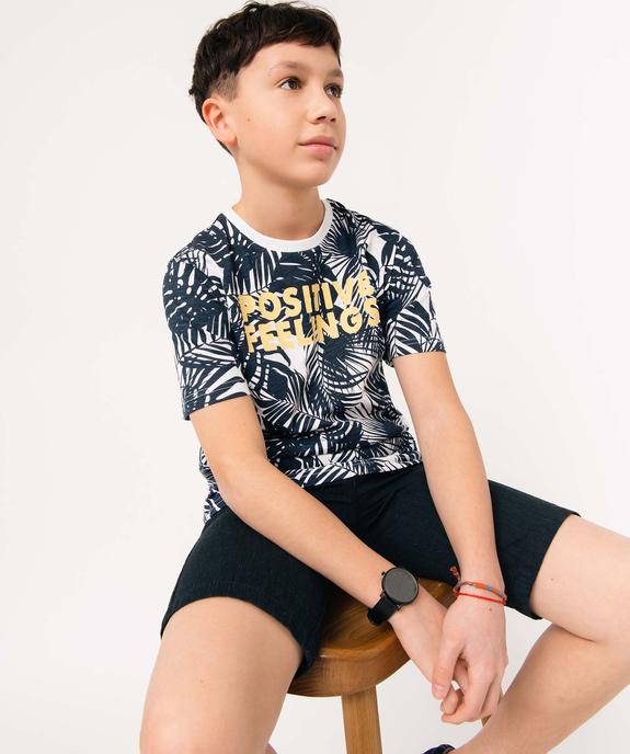 Tee-shirt garçon à manches courtes à motifs exotiques vue5 - GEMO (JUNIOR) - GEMO