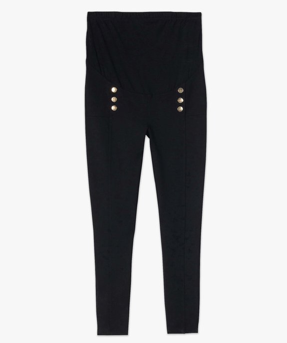 Pantalon de grossesse avec boutons fantaisie vue4 - GEMO (MATER) - GEMO