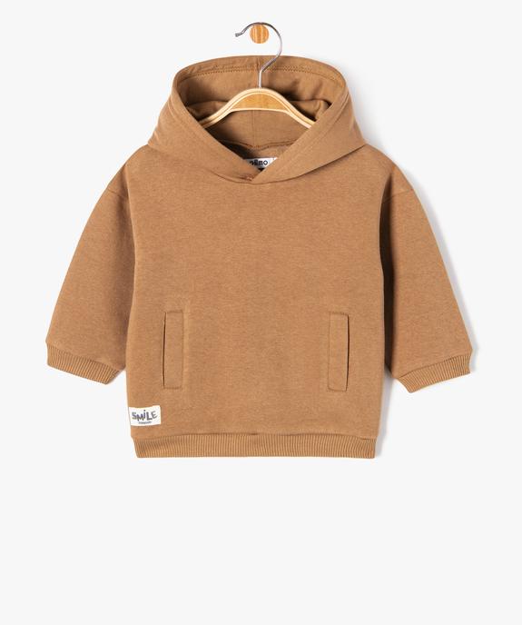 Sweat à capuche en molleton doux bébé garçon vue2 - GEMO 4G BEBE - GEMO