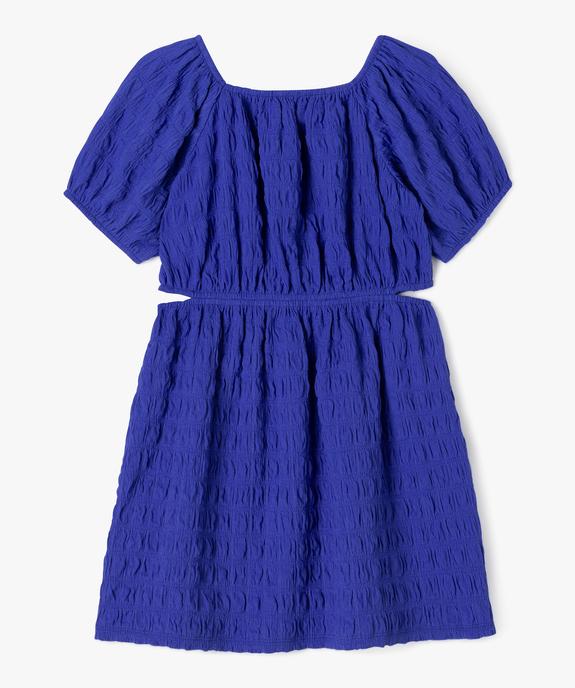 Robe à manches courtes avec ouvertures à la taille fille vue3 - GEMO 4G FILLE - GEMO