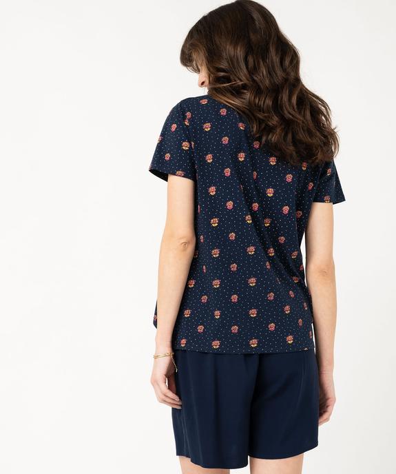 Tee-shirt de grossesse et d'allaitement à motifs vue3 - GEMO 4G MATERN - GEMO