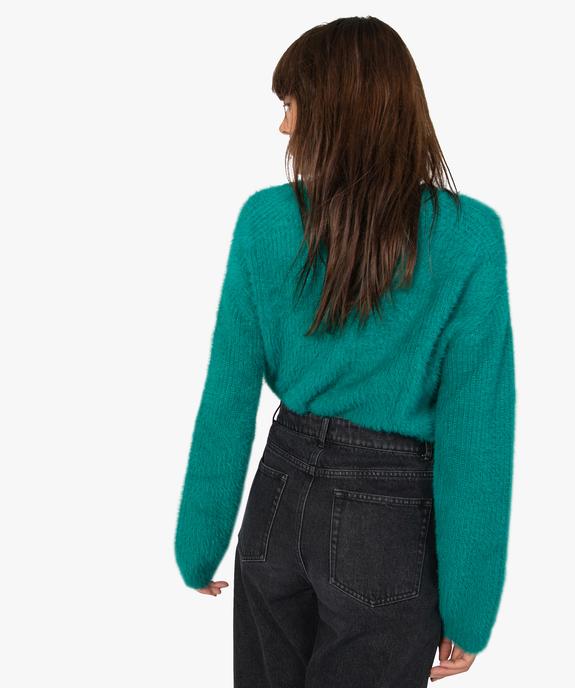 Pull femme  à col rond en maille duveteuse vue3 - GEMO(FEMME PAP) - GEMO