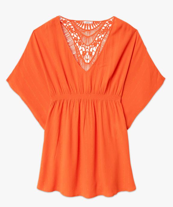 Robe de plage avec dos dentelle femme vue4 - GEMO 4G FEMME - GEMO