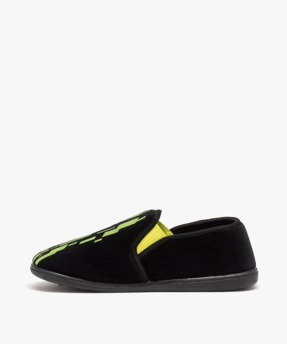 Chaussons en velours imprimé garçon - Freegun vue3 - FREEGUN - GEMO