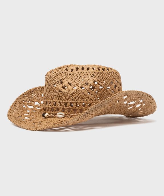 Chapeau de paille esprit cow-boy femme vue1 - GEMO (ACCESS) - GEMO