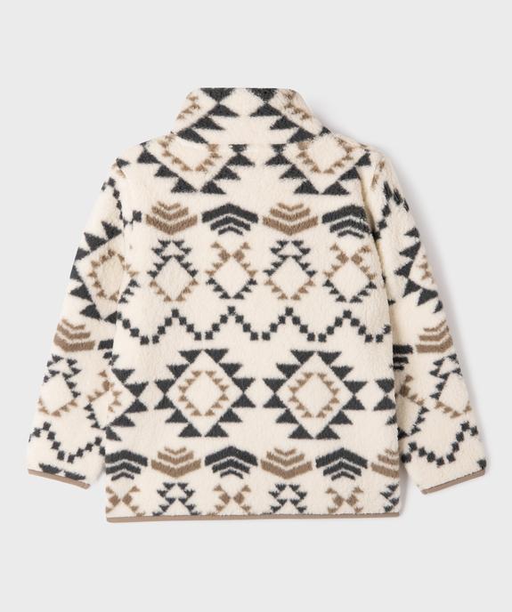 Sweat zippé à col montant en sherpa garçon vue3 - GEMO (ENFANT) - GEMO