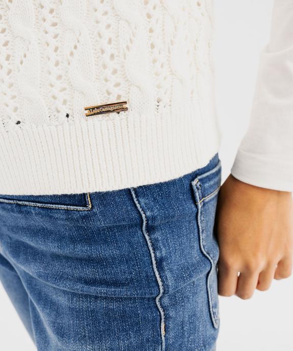 Pull effet 2-en-1 avec tee-shirt femme - LuluCastagnette vue2 - LULUCASTAGNETTE - GEMO