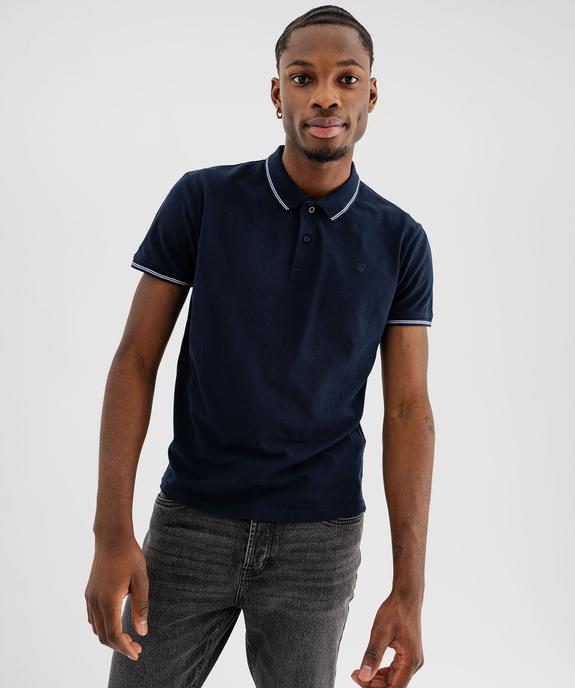 Polo manches courtes en coton homme vue1 - GEMO 4G HOMME - GEMO