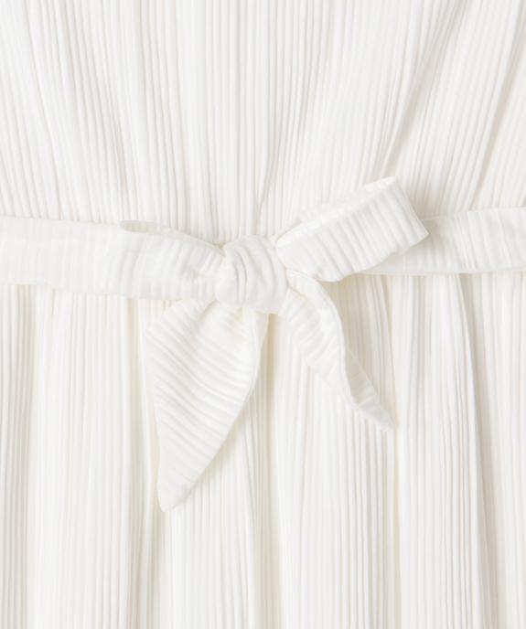 Robe courte sans manches plissée à ceinture fille vue2 - GEMO 4G FILLE - GEMO