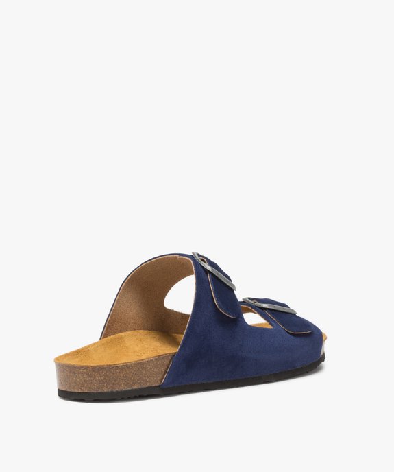 Mules homme dessus cuir larges brides à boucle vue4 - GEMO (CASUAL) - GEMO
