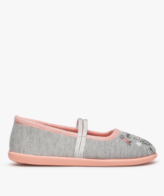Chaussons fille ballerines imprimées licorne vue1 - GEMO 4G FILLE - GEMO