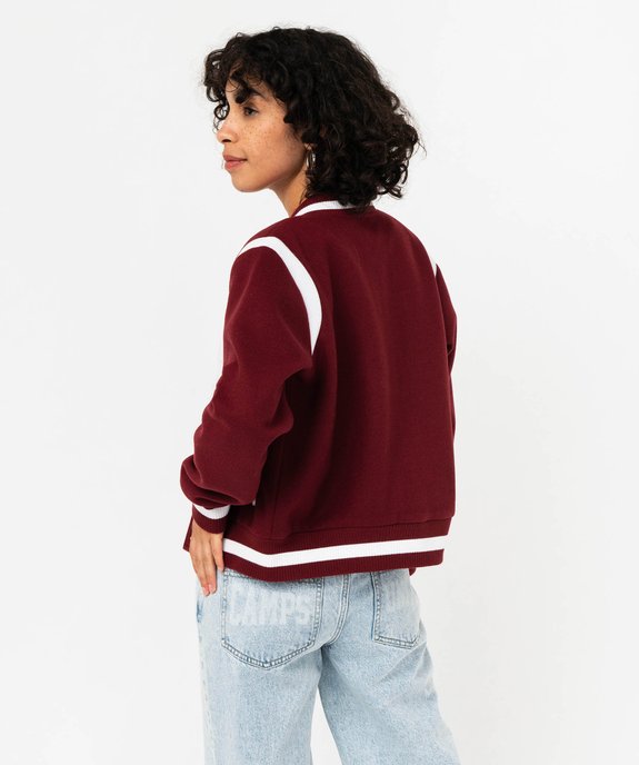 Blouson en feutrine esprit collège femme - Camps United vue3 - CAMPS UNITED - GEMO