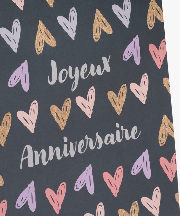 Sac cadeau anniversaire enfant motifs coeurs  vue2 - GEMO (ACCESS) - GEMO