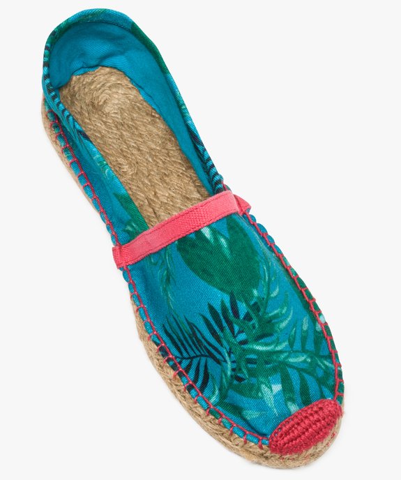Espadrilles imprimé tropical vue5 - GEMO (PLAGE) - GEMO