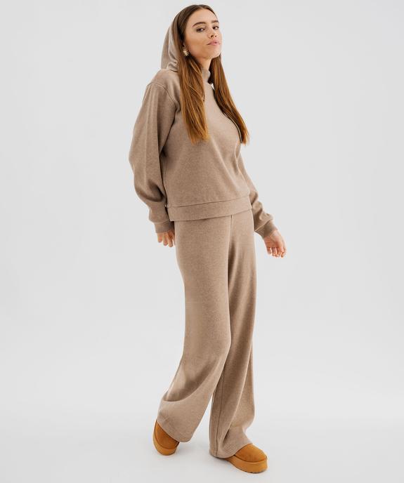 Sweat à capuche en maille femme vue4 - GEMO(FEMME PAP) - GEMO