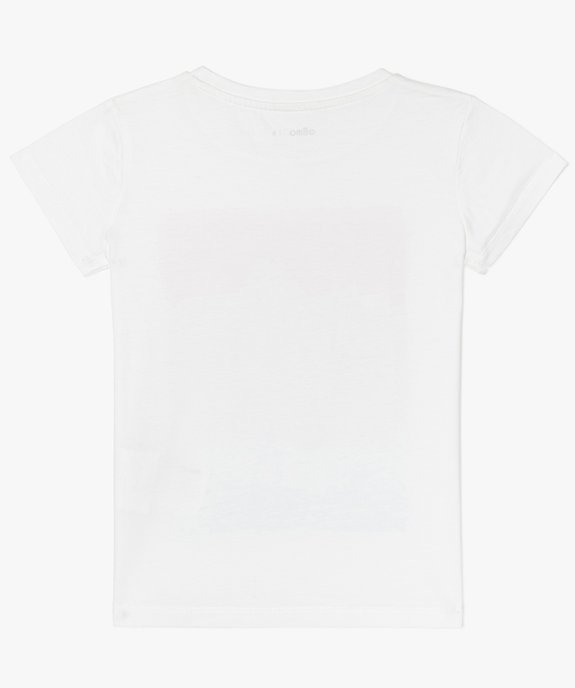 Tee-shirt fille avec motif en sequins réversibles vue3 - GEMO (ENFANT) - GEMO