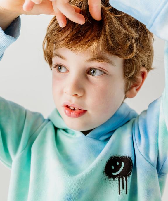 Sweat à capuche tie-and-dye coloris unique garçon vue2 - GEMO (ENFANT) - GEMO