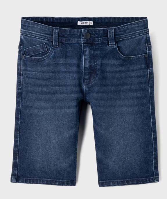 Bermuda en denim coupe slim garçon vue4 - GEMO (JUNIOR) - GEMO