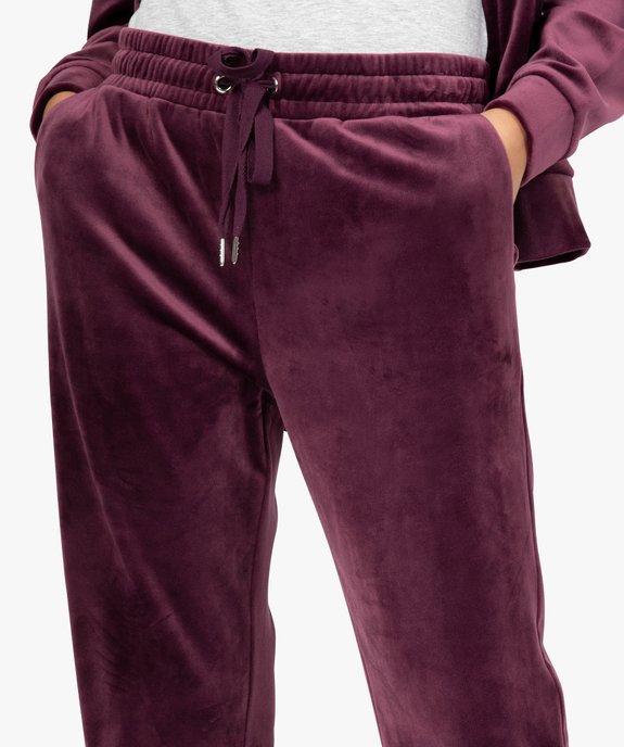 Pantalon femme large en velours ras vue2 - GEMO(FEMME PAP) - GEMO